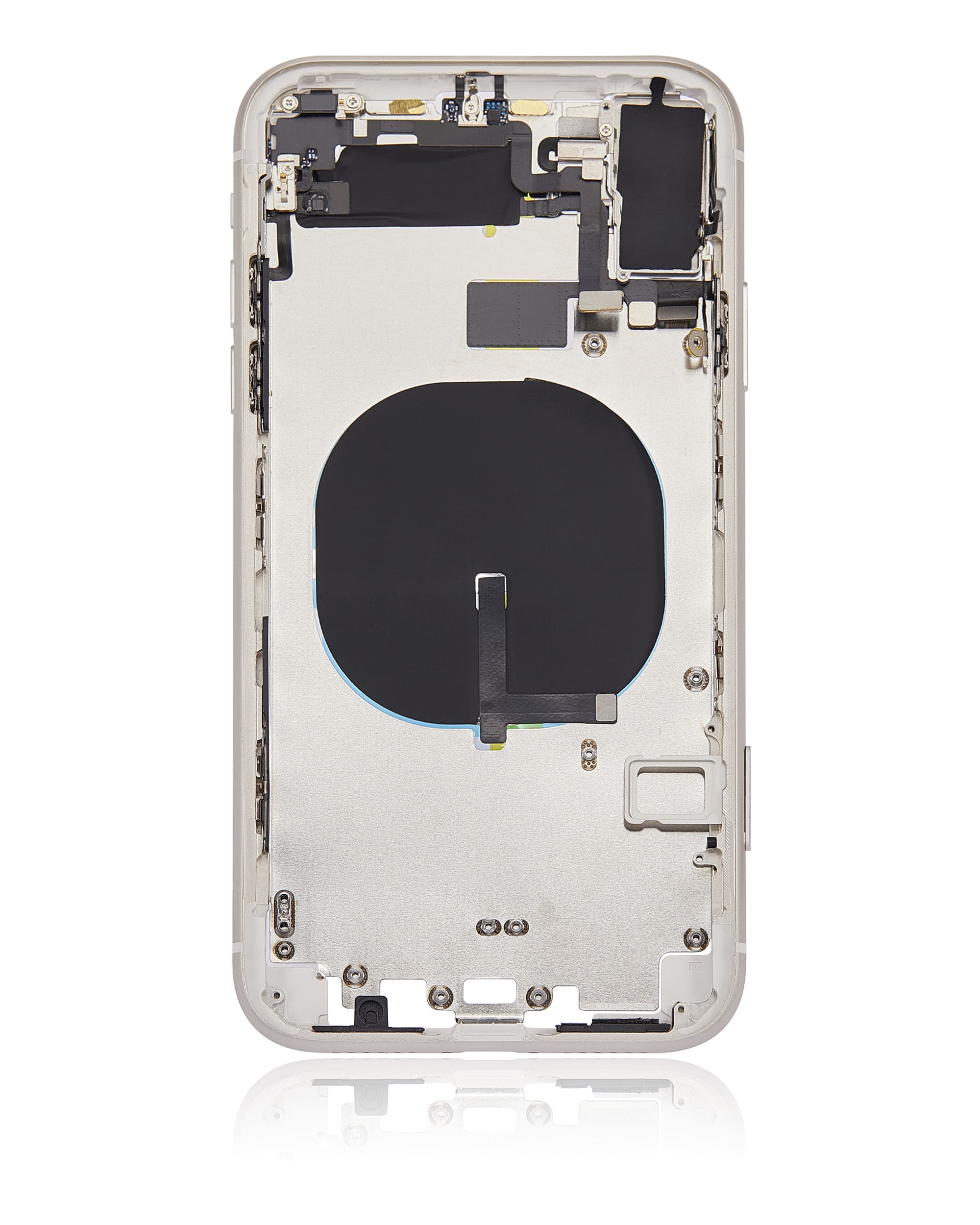 Back Housing W/ Small Components Pre-Installed (Without Back Cover) Compatible For iPhone 11 (White)