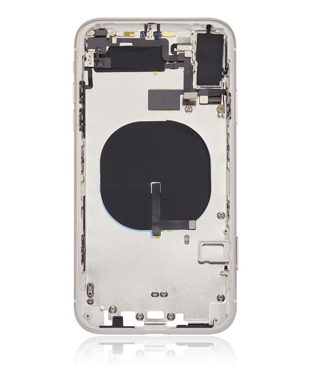 Back Housing W/ Small Components Pre-Installed (Without Back Cover) Compatible For iPhone 11 (White)