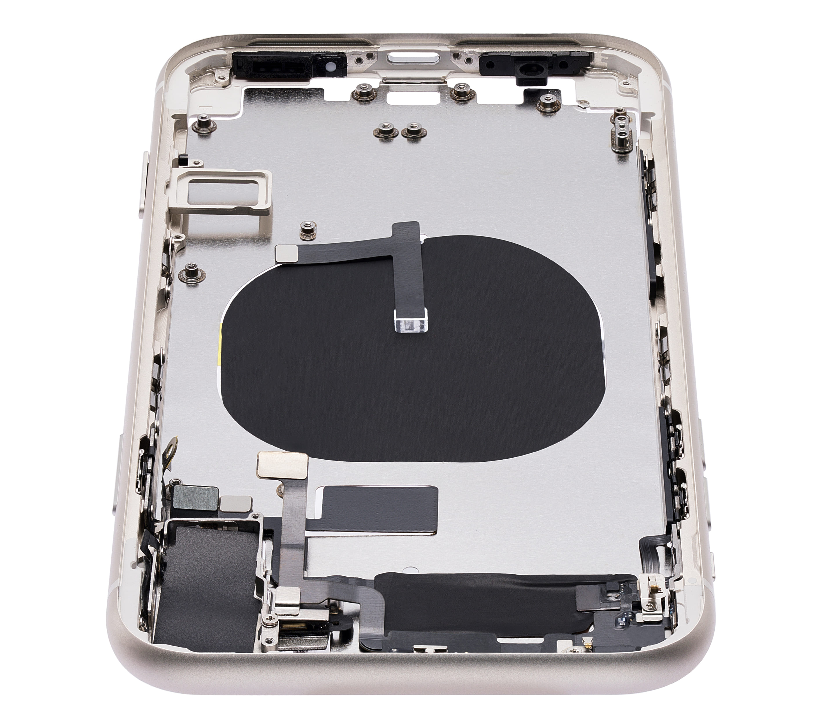 Back Housing W/ Small Components Pre-Installed (Without Back Cover) Compatible For iPhone 11 (White)
