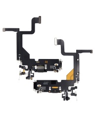 Charging Port Flex Cable Compatible For iPhone 13 Pro (Used OEM Pull) (Graphite)