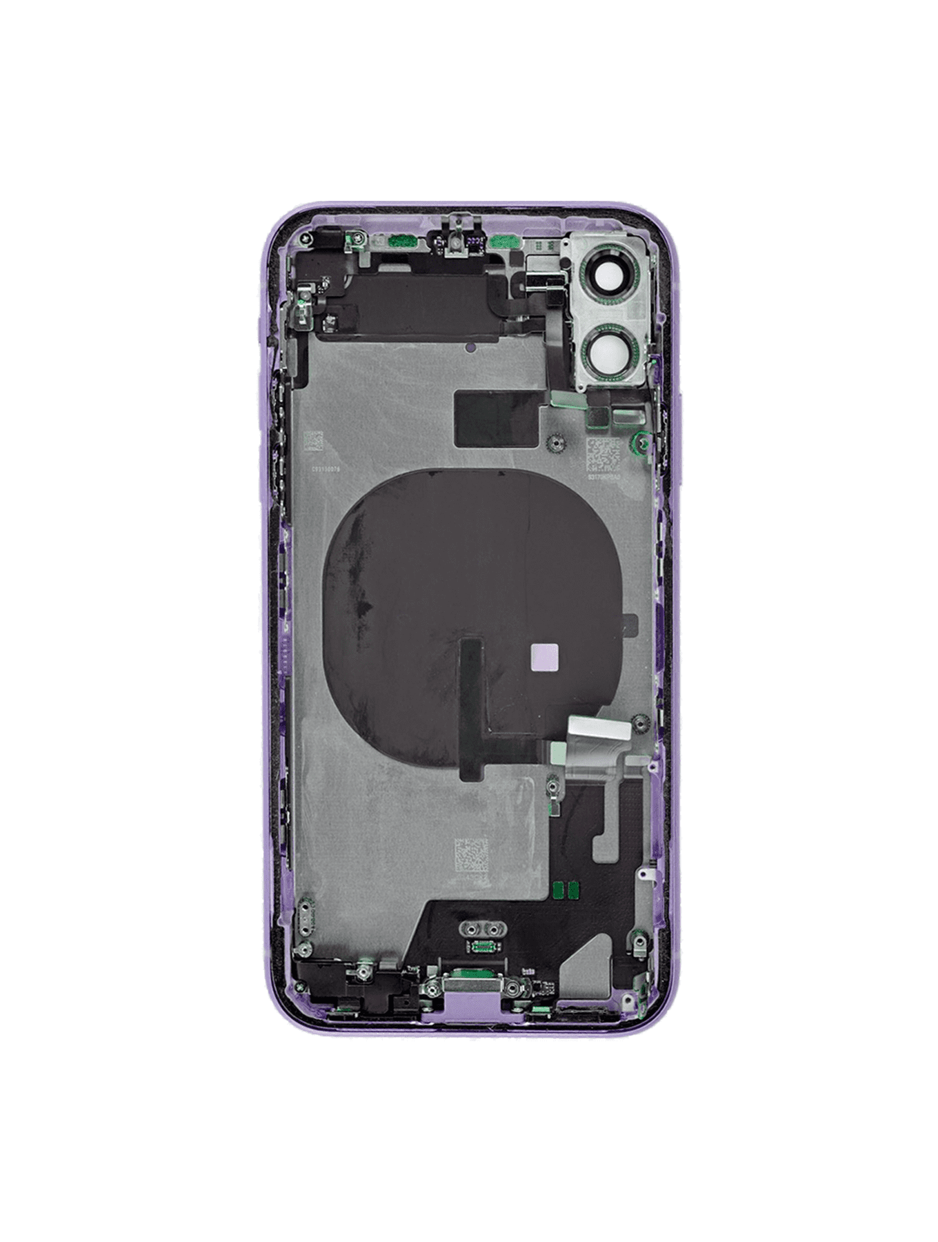 Back Housing W/ Small Components Pre-Installed Compatible For iPhone 11 (Used OEM Pull: Grade A) (Purple)