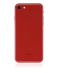 Back Housing W/ Small Components Pre-Installed Compatible For iPhone SE (2022) (Used OEM Pull: Grade C) (Red)