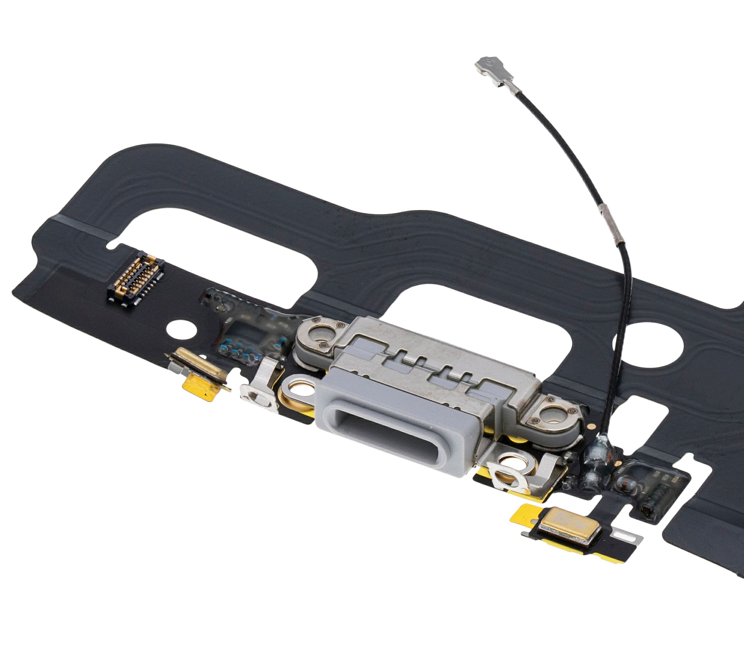Charging Port Flex Cable Compatible For iPhone 7 (Premium) (Silver)