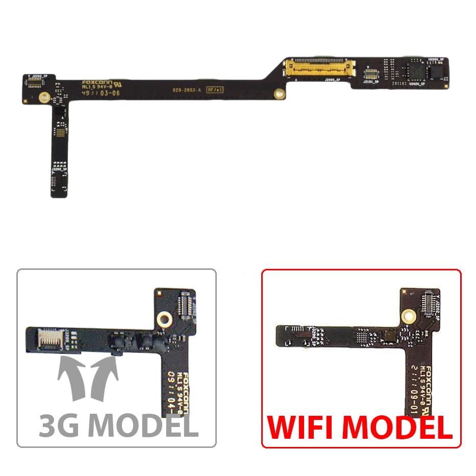 LCD Power Switch Connection Board Compatible For iPad 2 (WiFi Version)