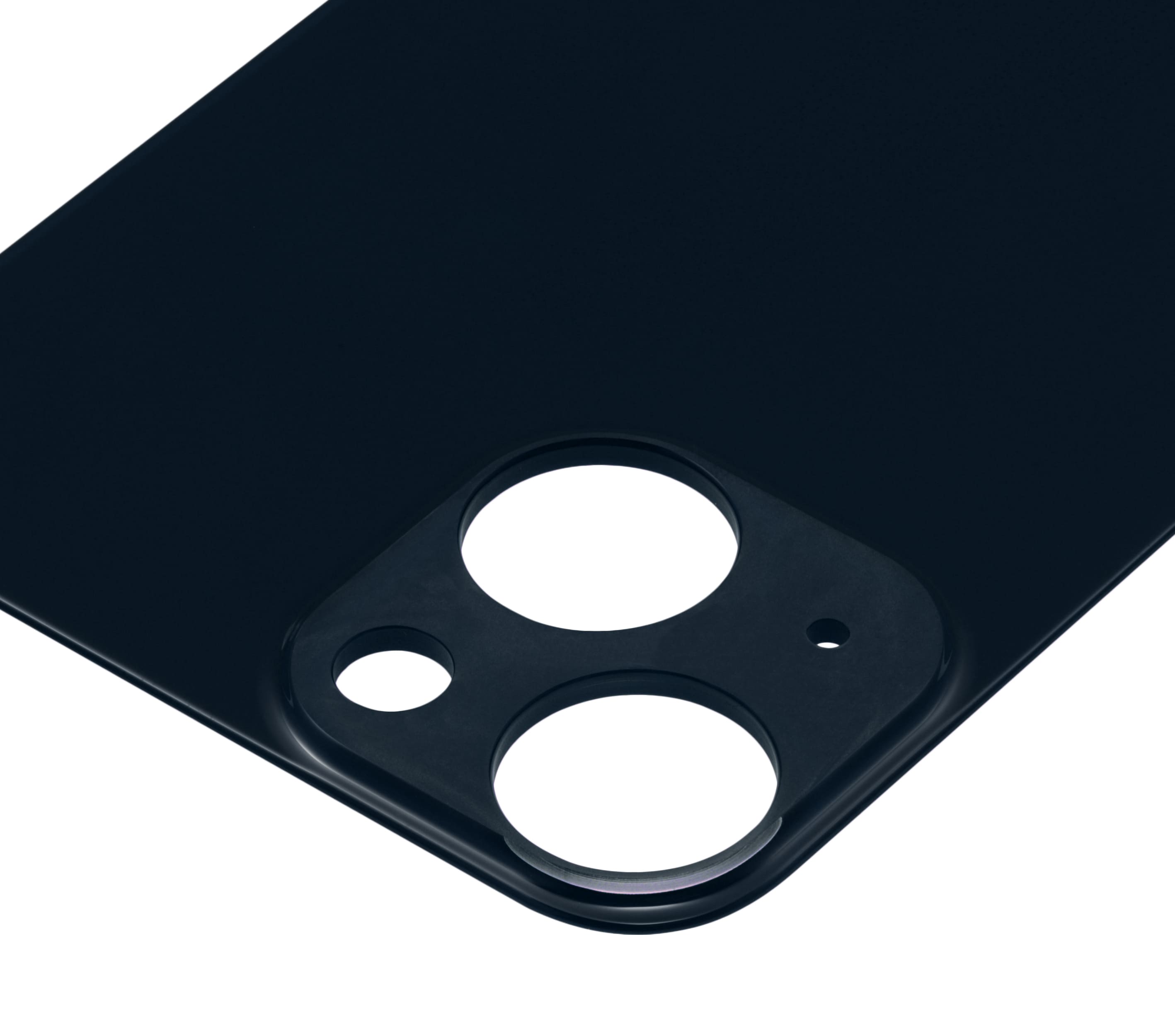 Back Glass With 3M Adhesive Compatible For iPhone 13 Mini (No Logo / Large Camera Hole) (Midnight)