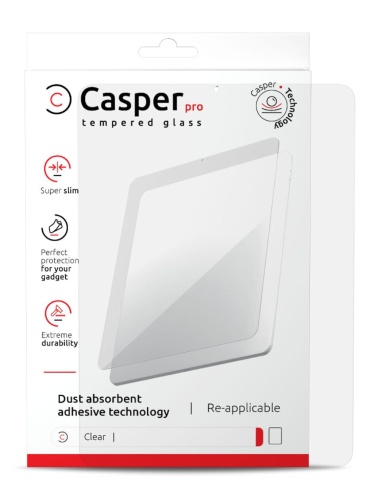 Casper Pro Tempered Glass Compatible For iPad Pro 11" 1st Gen / Pro 11" 2nd Gen / Pro 11" 3rd Gen / Pro 11" 4th 2022 / Air 4 / Air 5 (Retail Pack) (Clear)