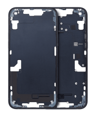 Mid-Frame Housing With Power And Volume Button Compatible For iPhone 14 Plus (US Version) (Used OEM Pull: Grade A) (Midnight)
