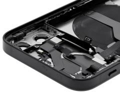 Back Housing W/ Small Components Pre-Installed Compatible For iPhone 12 Mini (International Version) (Used OEM Pull: Grade A) (Black)