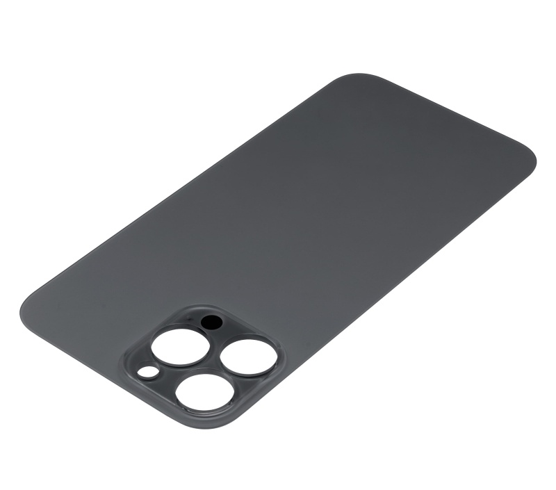 Back Glass With 3M Adhesive Compatible For iPhone 13 Pro Max (No Logo / Large Camera Hole) (Graphite)