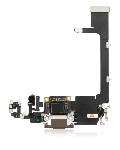Charging Port Flex Cable With Board Compatible For iPhone 11 Pro (Premium) (Gold)
