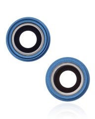 Back Camera Lens With Bracket & Bezel Compatible For iPhone 13 / 13 Mini (Blue) (Real Sapphire / Premium)