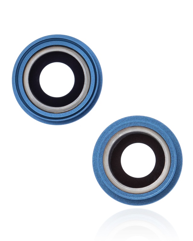 Back Camera Lens With Bracket & Bezel Compatible For iPhone 13 / 13 Mini (Blue) (Real Sapphire / Premium)