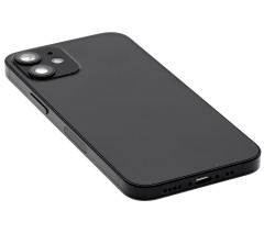 Back Housing W/ Small Components Pre-Installed Compatible For iPhone 12 Mini (International Version) (Used OEM Pull: Grade A) (Black)