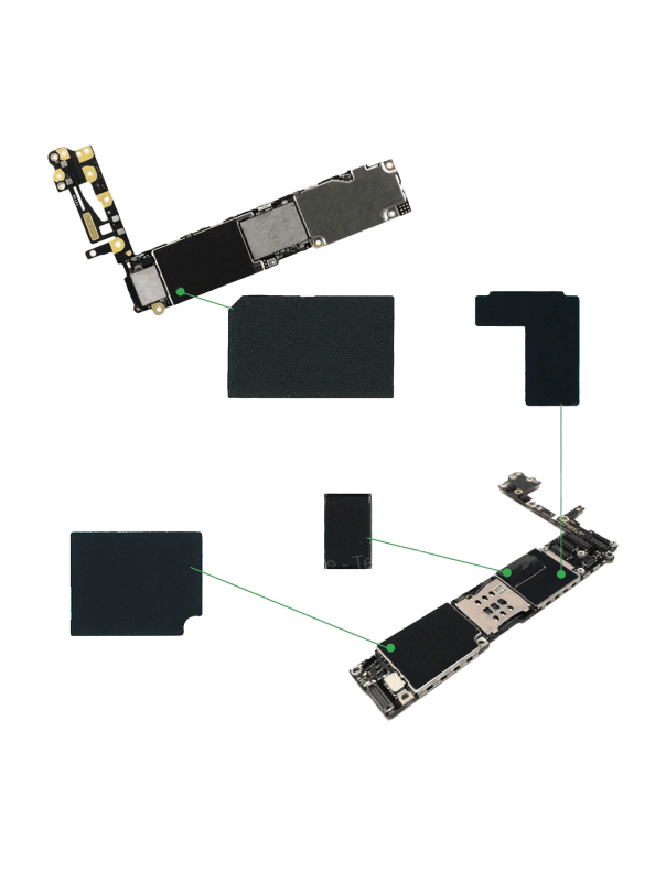 Motherboard Heat Shield Compatible For iPhone 6 Plus (4 Piece Set) (10 Pack)