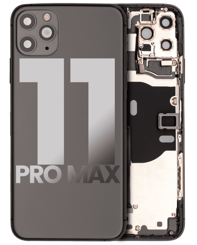 Back Housing W/ Small Components Pre-Installed Compatible For iPhone 11 Pro Max (Used OEM Pull: Grade B) (Space Gray)