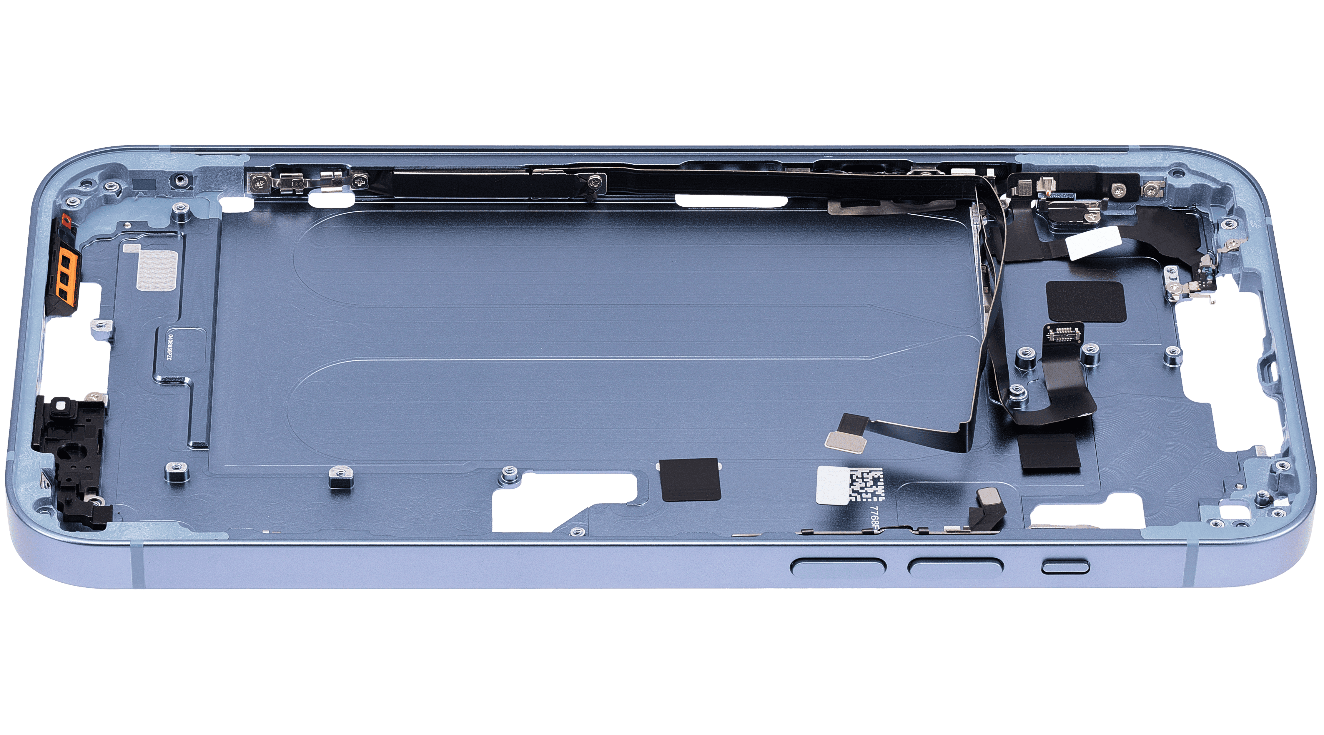 Mid-Frame Housing With Power And Volume Button Compatible For iPhone 14 Plus (US Version) (Aftermarket Plus) (Blue)