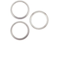 Back Camera Bezel Ring Only Compatible For iPhone 15 Pro (White Titanium) (3 Piece Set)