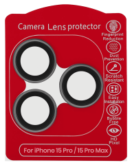 Casper Camera Lens Protector Compatible For iPhone 15 Pro / 15 Pro Max (Gray) (Clear)
