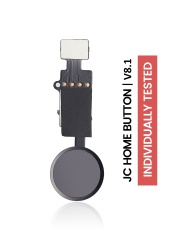 Home Button Solution Compatible For iPhone 7 / 7 Plus / 8 / 8 Plus / SE (2020) / SE (2022) (Jet / Matte Black) (Version 8.1 / JC / Individually Tested For Functionality)