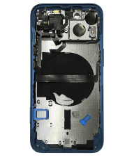 Back Housing W/ Small Components Pre-Installed Compatible For iPhone 13 (US Version) (Used OEM Pull: Grade B) (Blue)