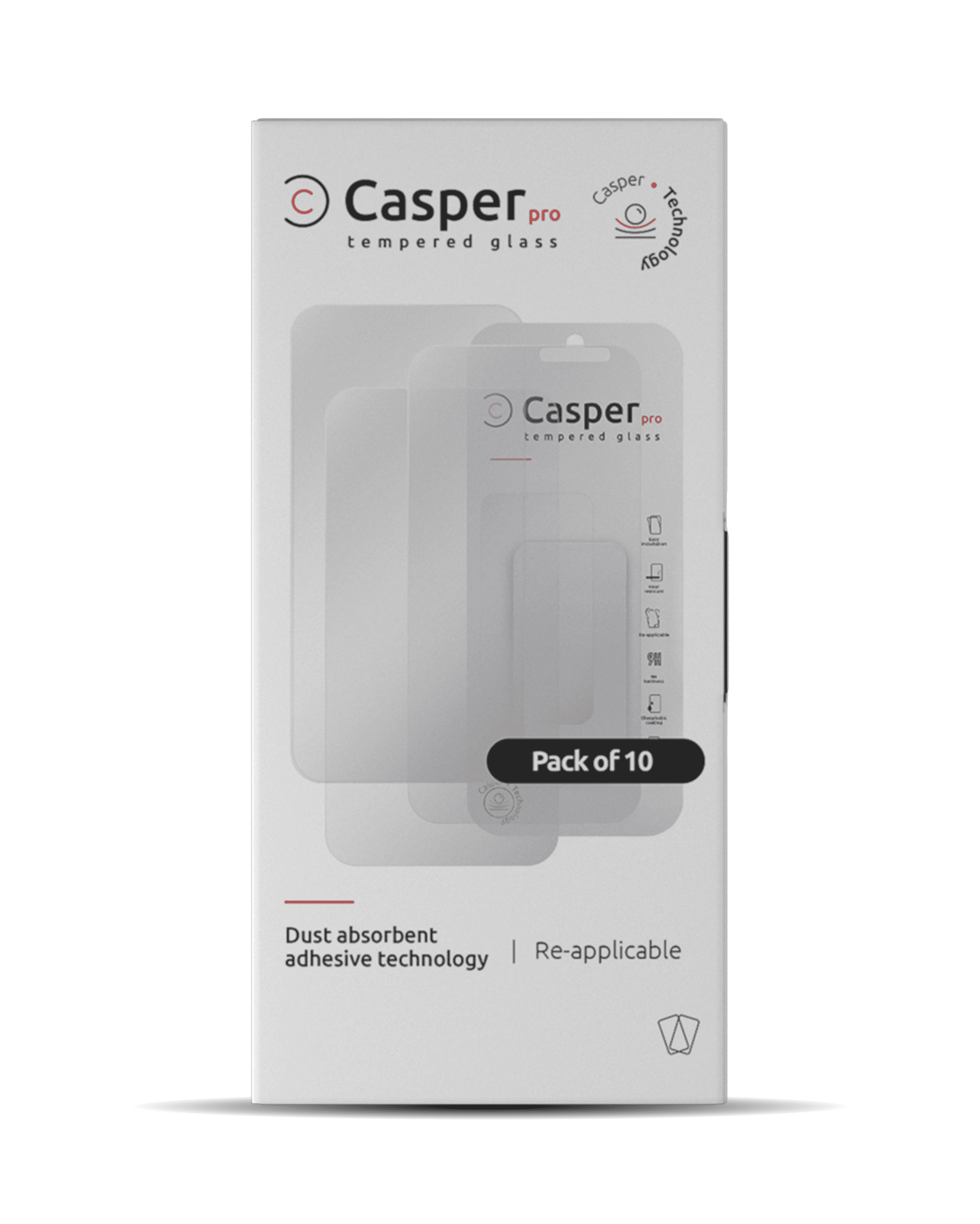 Casper Pro Tempered Glass Compatible For iPhone 14 Pro (10 Pack) (Matte)
