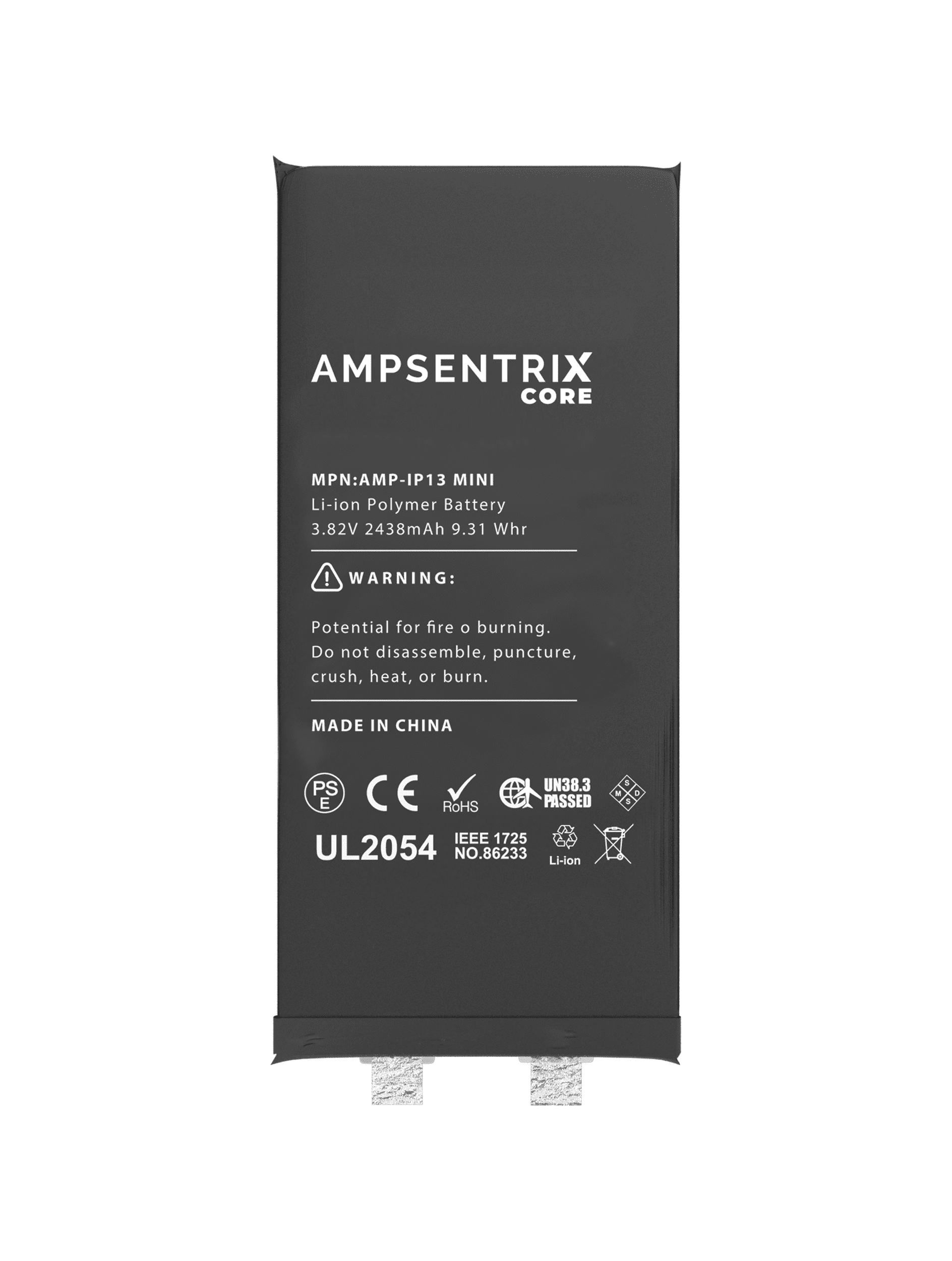 Replacement Battery Core Compatible For iPhone 13 Mini (Spot Welding Required) (AmpSentrix Core)