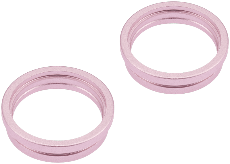 Back Camera Bezel Ring Only Compatible For iPhone 15 / 15 Plus (Pink) (2 Piece Set)
