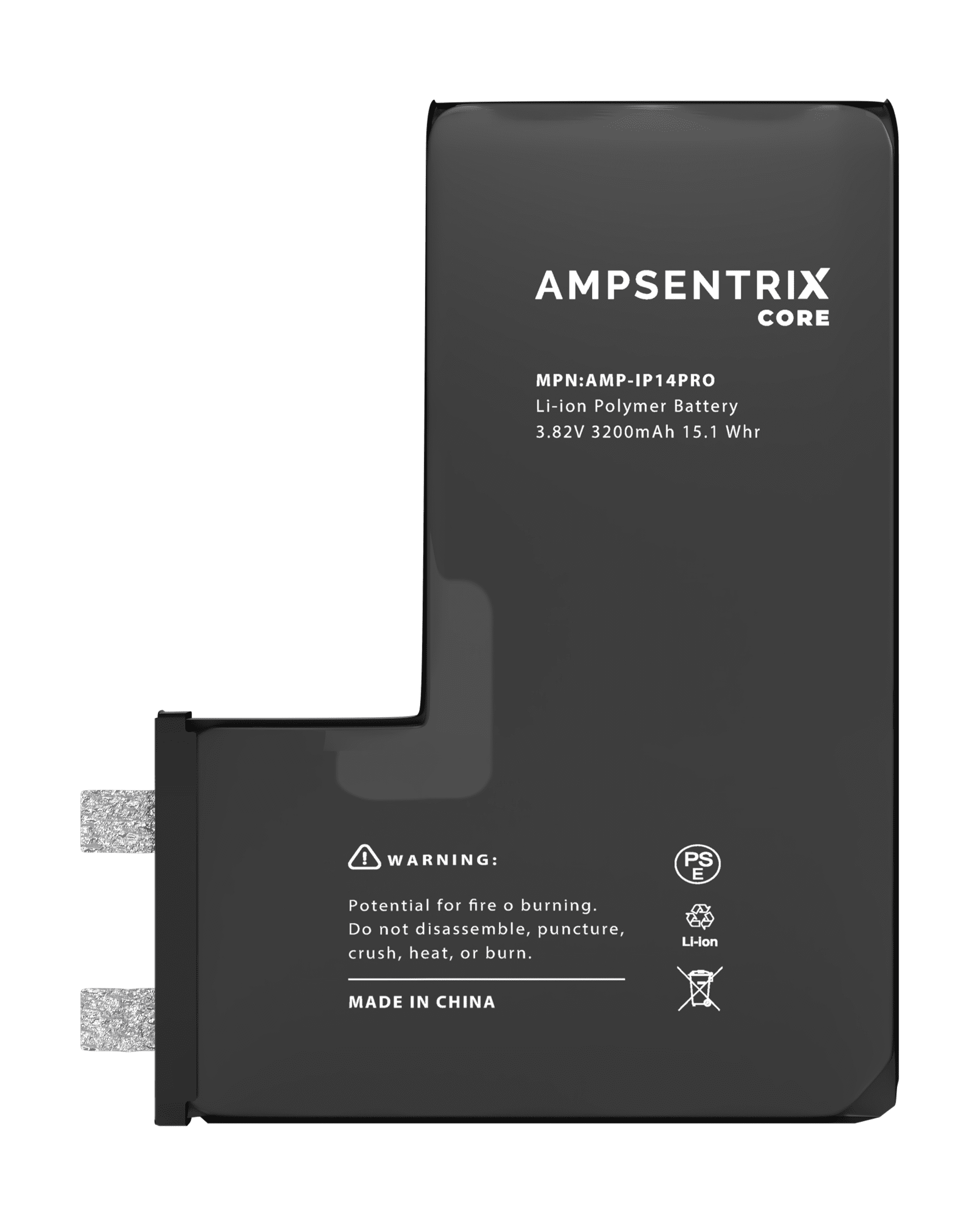 Replacement Battery Core Compatible For iPhone 14 Pro (Spot Welding Required) (AmpSentrix Core)