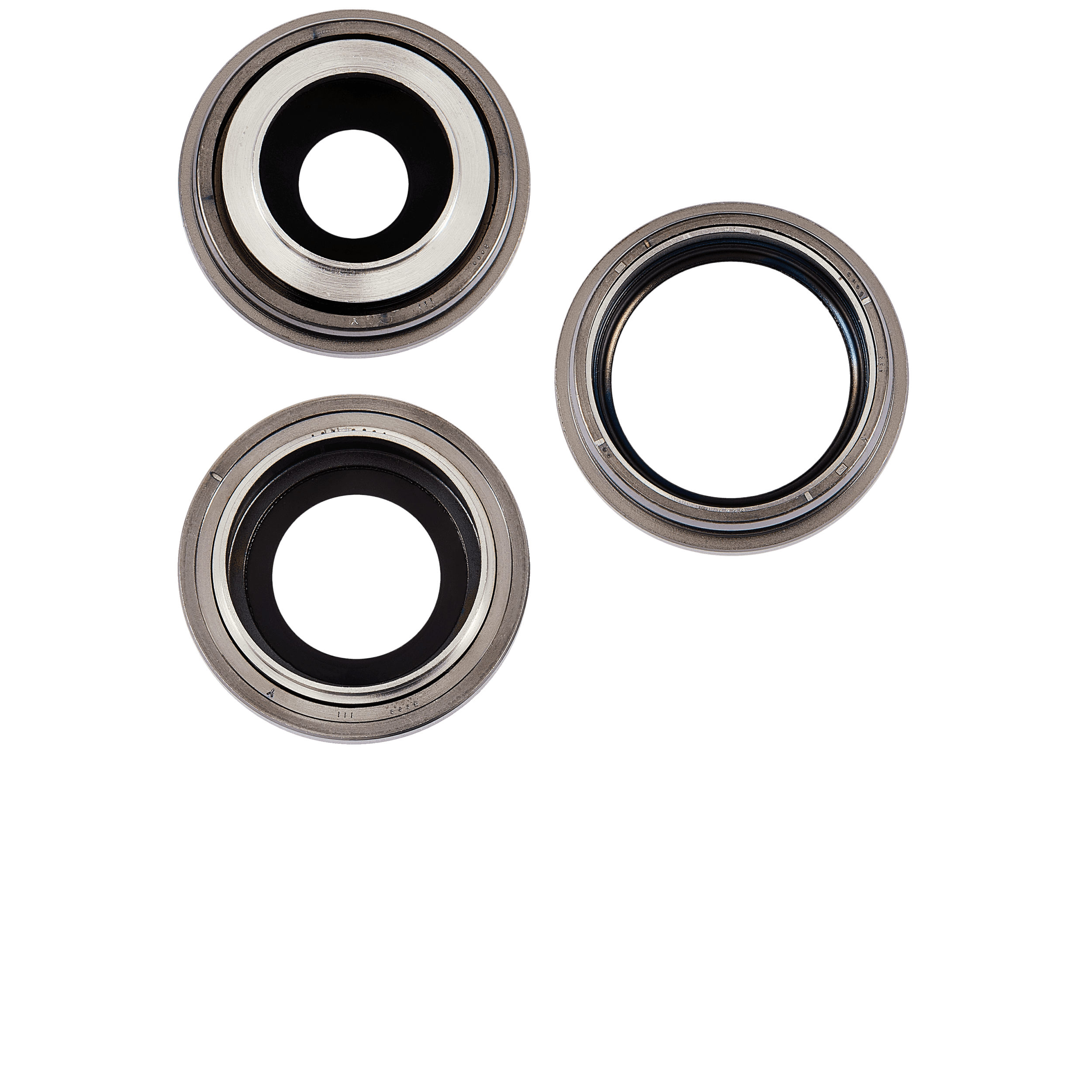Back Camera Lens With Bracket & Bezel Compatible For iPhone 15 Pro (3 Piece Set) (Premium) (Natural Titanium)