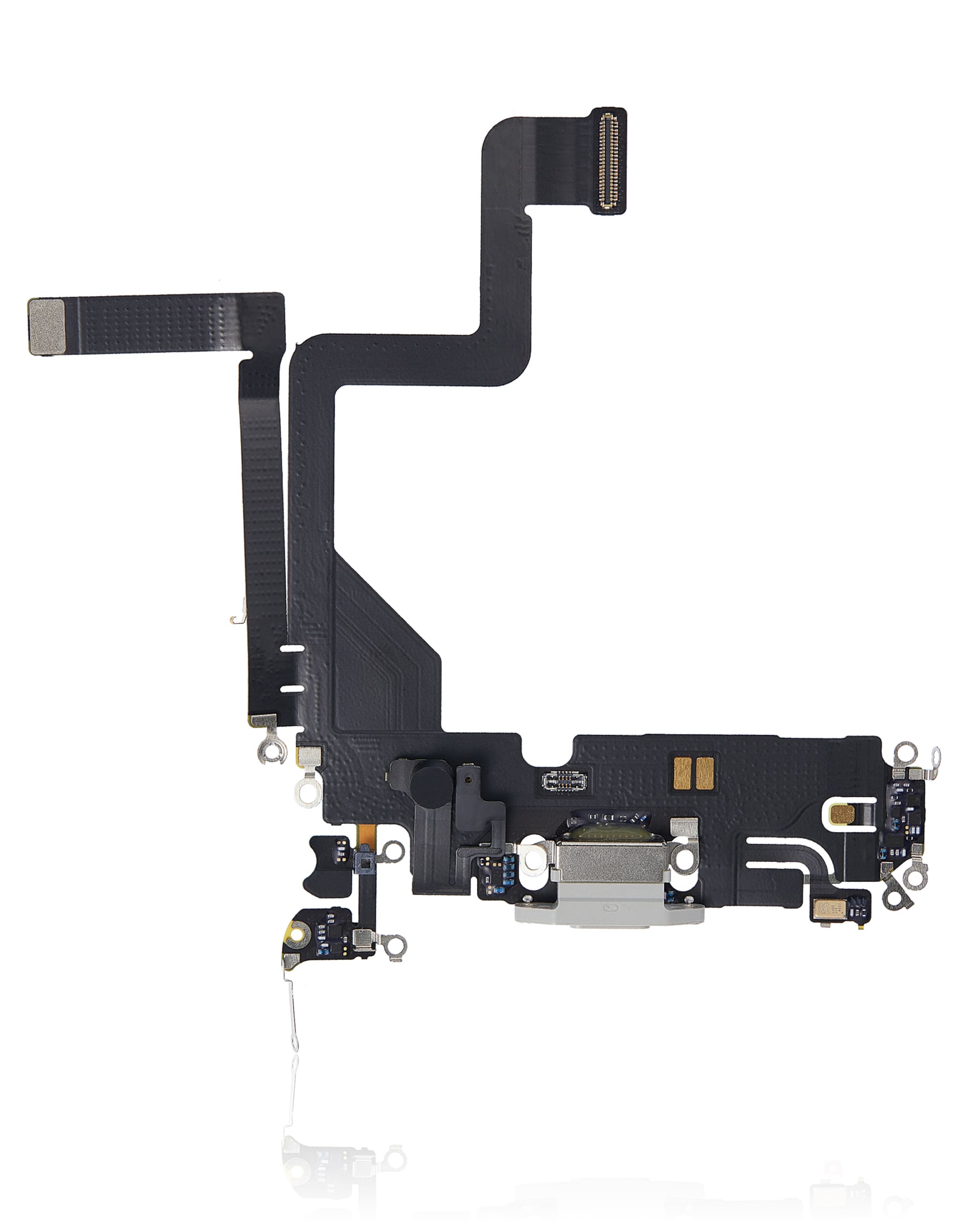 Charging Port Flex Cable Compatible For iPhone 14 Pro (Premium) (Silver)