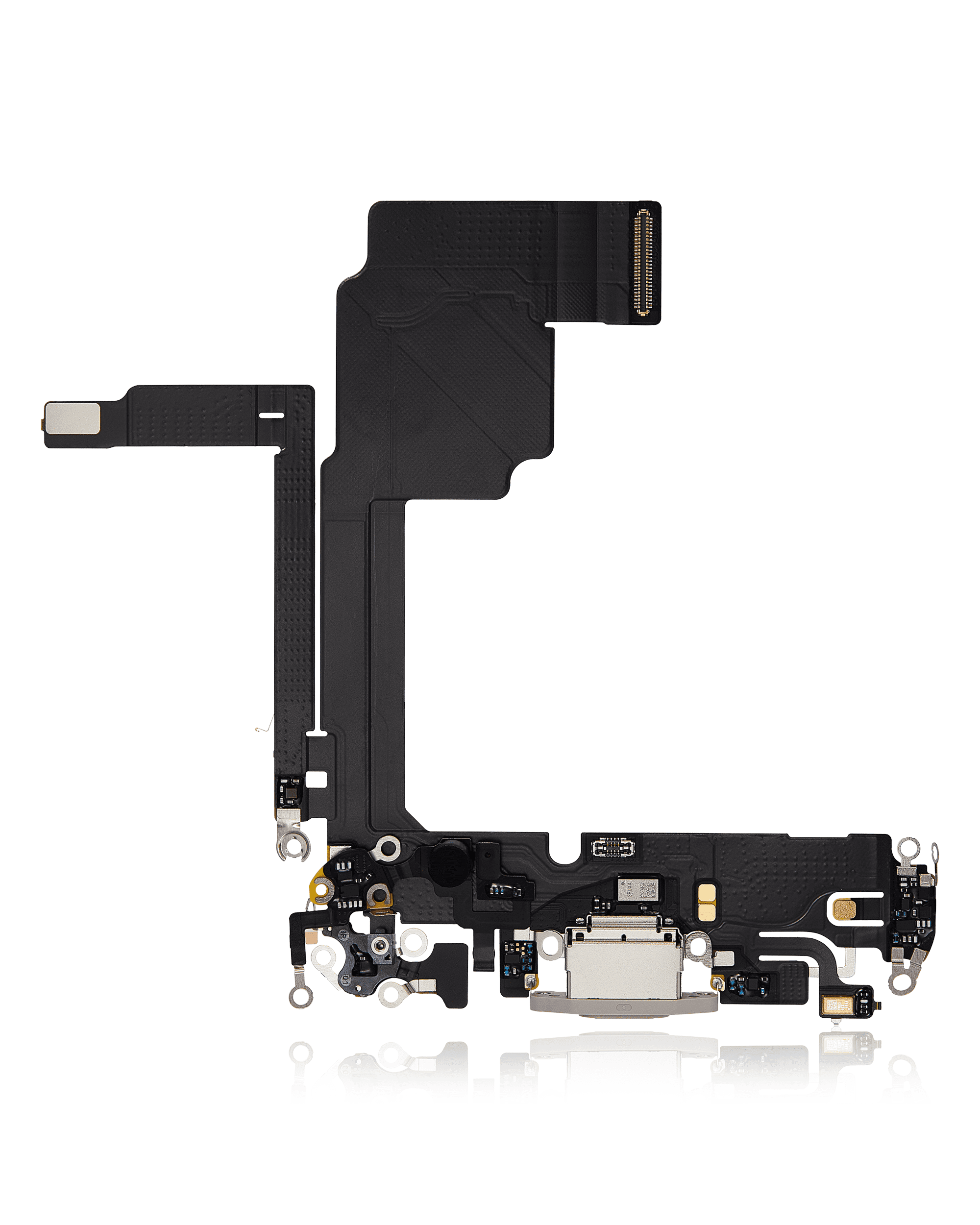 Charging Port Flex Cable Compatible For iPhone 15 Pro (Premium) (White Titanium)