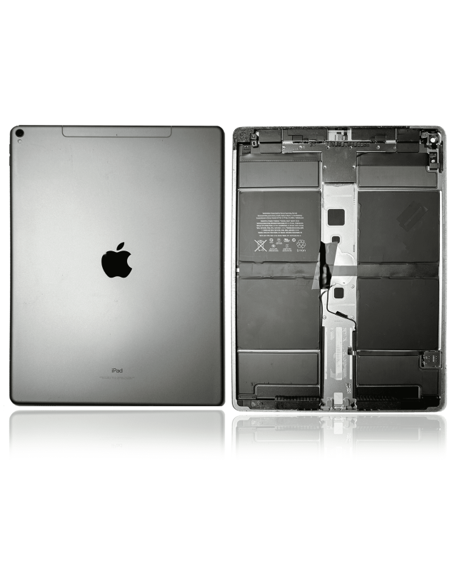 Back Housing W/ Small Components Pre-Installed Compatible For iPad Pro 12.9 2nd Gen (WIFI cellular) (Used OEM Pull: Grade C) (Space Gray)