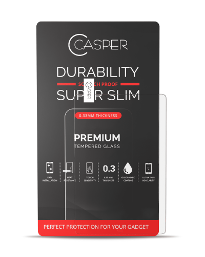 Casper Pro Tempered Glass Compatible For iPad Mini 1 / iPad Mini 2 / iPad Mini 3 (Retail Pack) (Clear)