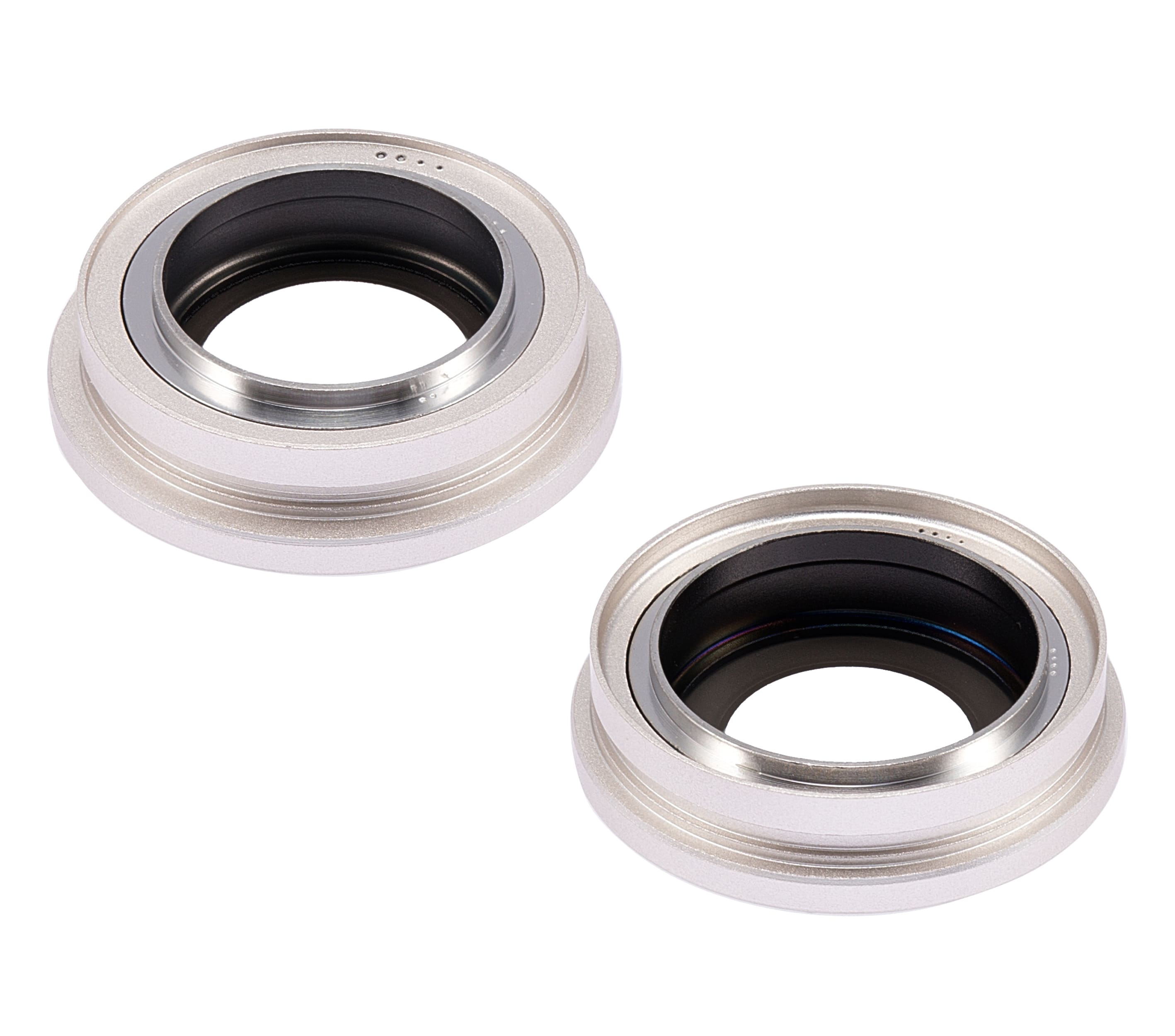 Back Camera Lens With Bracket & Bezel Compatible For iPhone 14 / 14 Plus (2 Piece Set) (Premium) (Starlight)