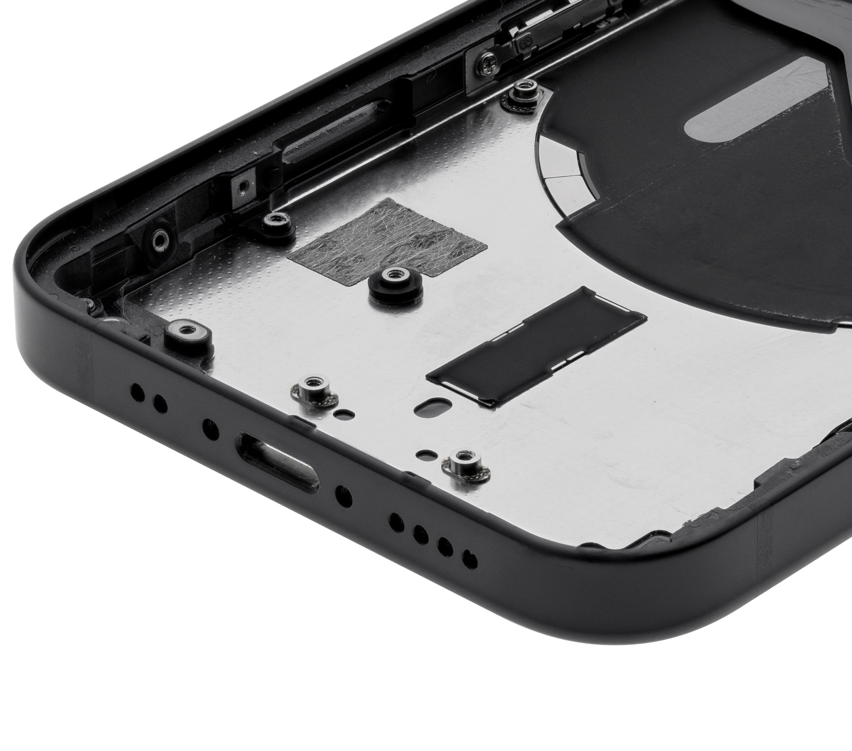 Back Housing W/ Small Components Pre-Installed Compatible For iPhone 12 Mini (International Version) (Used OEM Pull: Grade A) (Black)