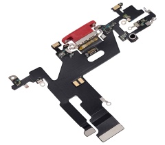 Charging Port Flex Cable Compatible For iPhone 11 (Aftermarket Plus) (Red)