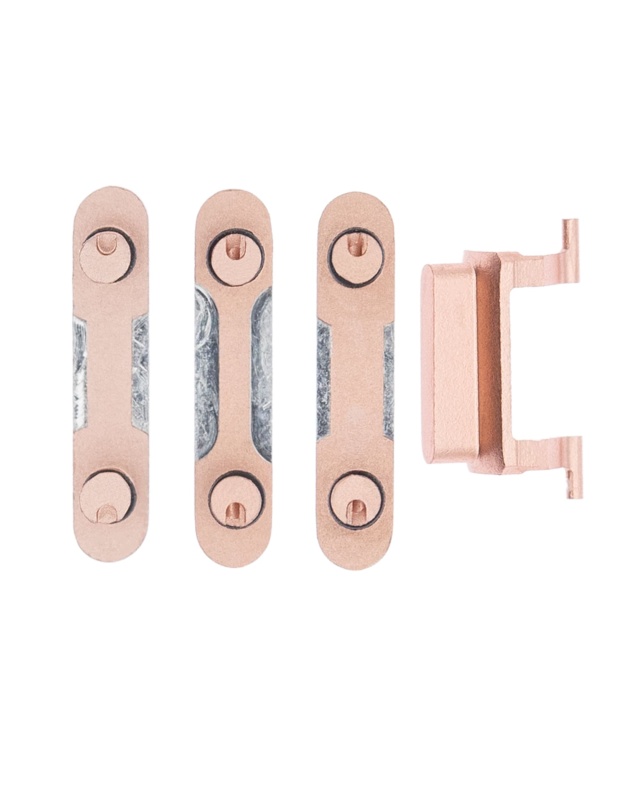 Hard Buttons (Power / Volume / Switch) Compatible For iPhone 7 Plus (Rose Gold)