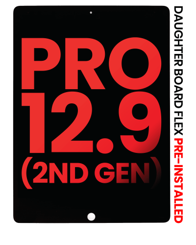 LCD Assembly With Digitizer &amp; Daughter Board Flex Pre-Installed Compatible For iPad Pro 12.9" 2nd Gen (2017) (Aftermarket Plus) (Black)