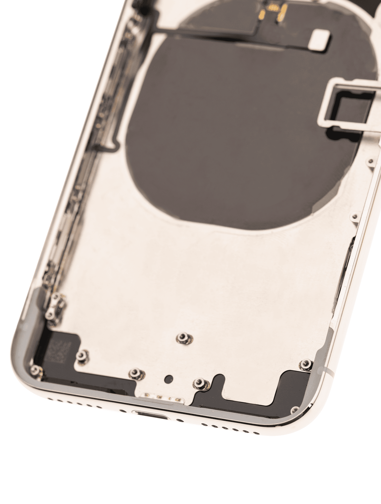 Back Housing W/ Small Components Pre-Installed Compatible For iPhone X (Used OEM Pull: Grade B) (Silver)