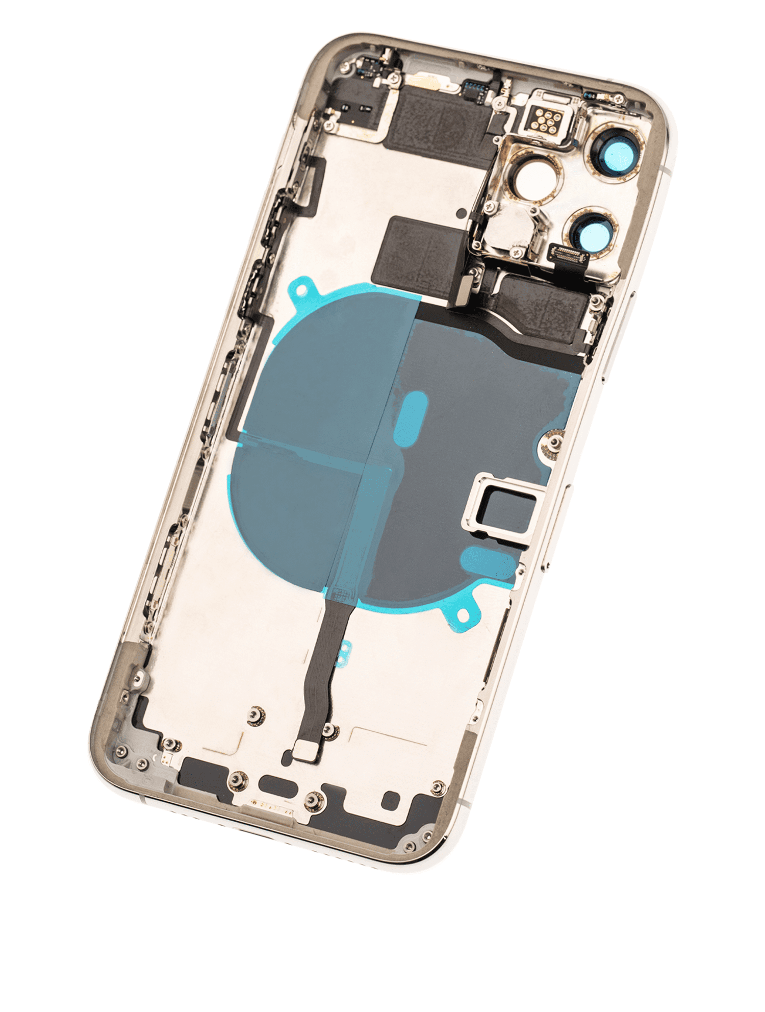 Back Housing W/ Small Components Pre-Installed Compatible For iPhone 11 Pro (Used OEM Pull: Grade A) (Silver)