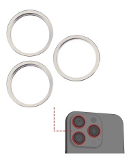 Back Camera Bezel Ring Only Compatible For iPhone 15 Pro (White Titanium) (3 Piece Set)