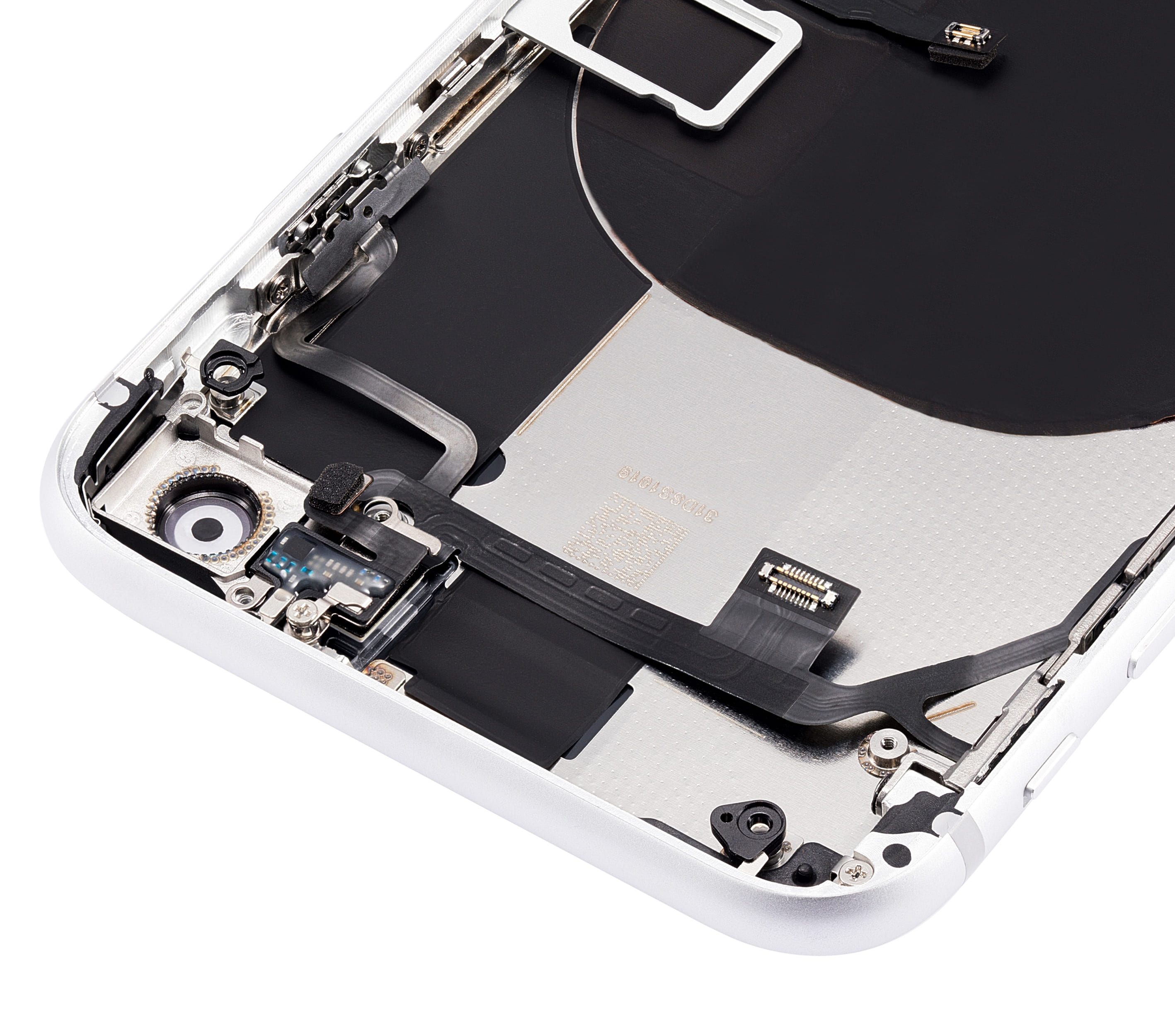 Back Housing W/ Small Components Pre-Installed Compatible For iPhone 8 (No Logo) (Aftermarket Plus) (Silver)