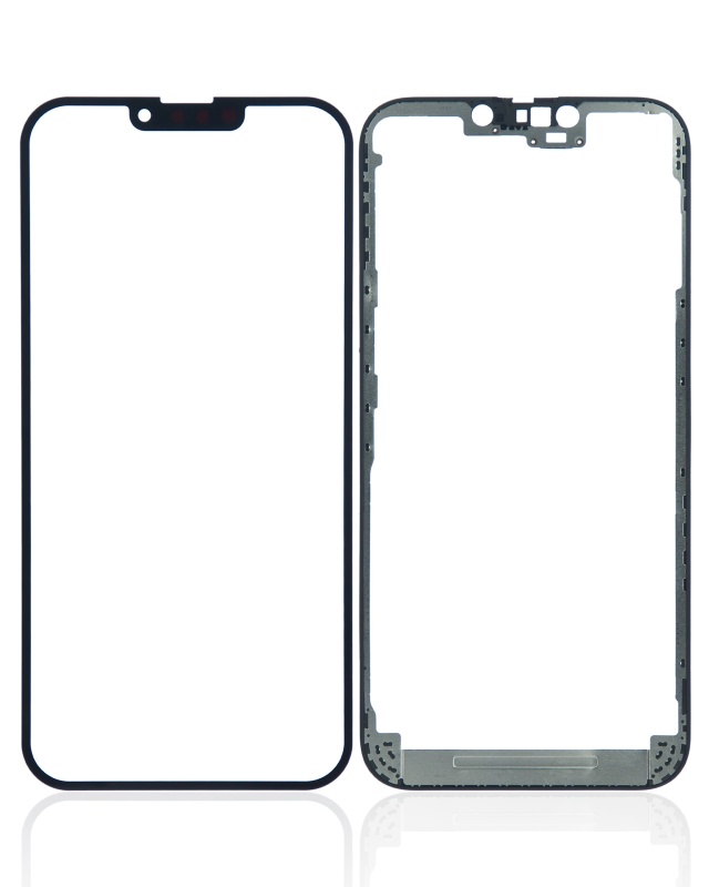 2 in 1 With Frame Included (Front Glass + OCA Pre-Installed) Compatible For iPhone 13 Pro Max (OCA Master)