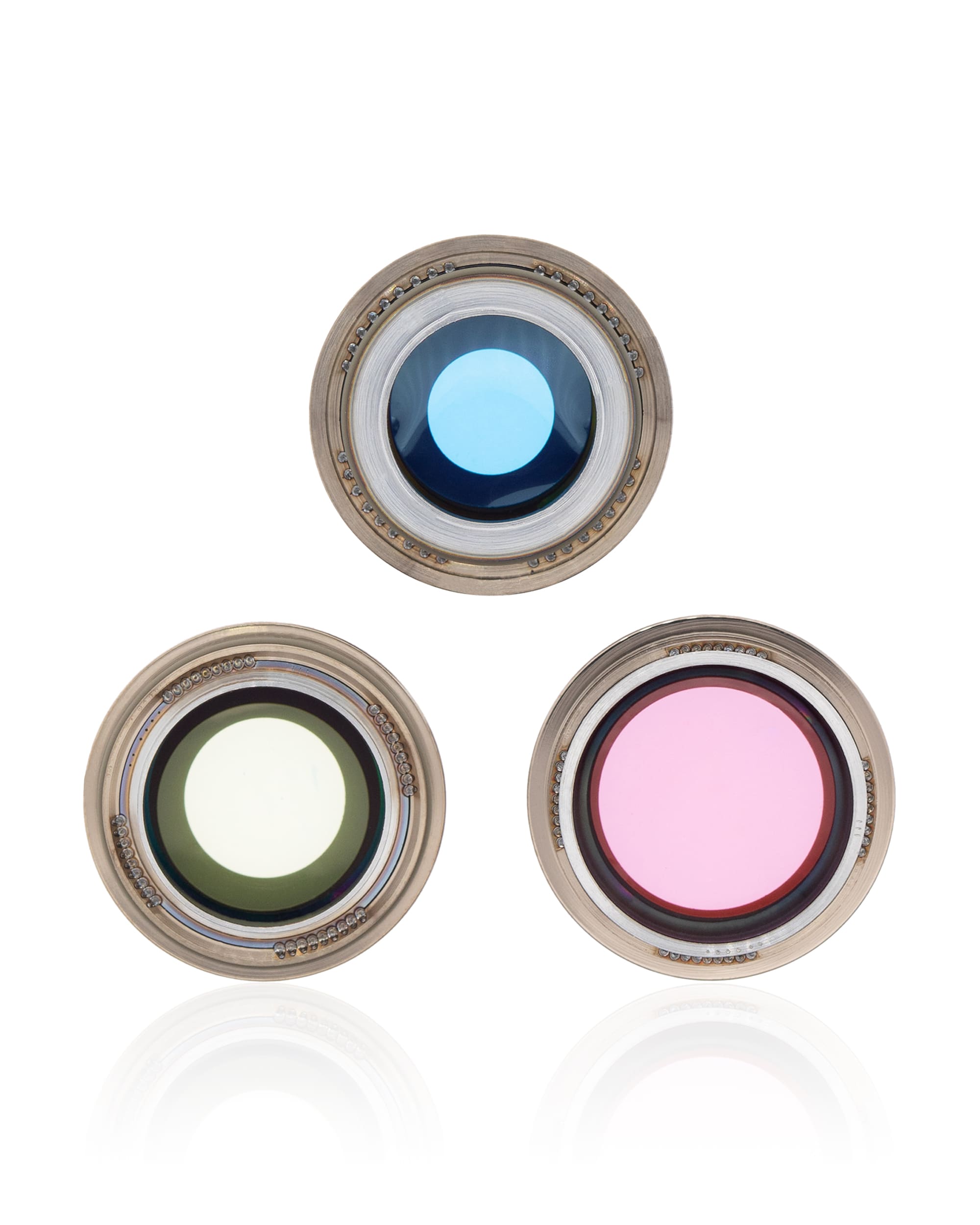 Back Camera Lens With Bracket & Bezel Compatible For iPhone 13 Pro / 13 Pro Max (Gold) (Real Sapphire / Premium)