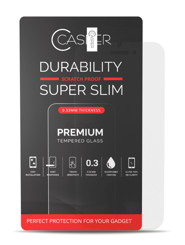 Casper Tempered Glass Compatible For iPhone 6 Plus / 6S Plus (Retail Pack) (Clear)
