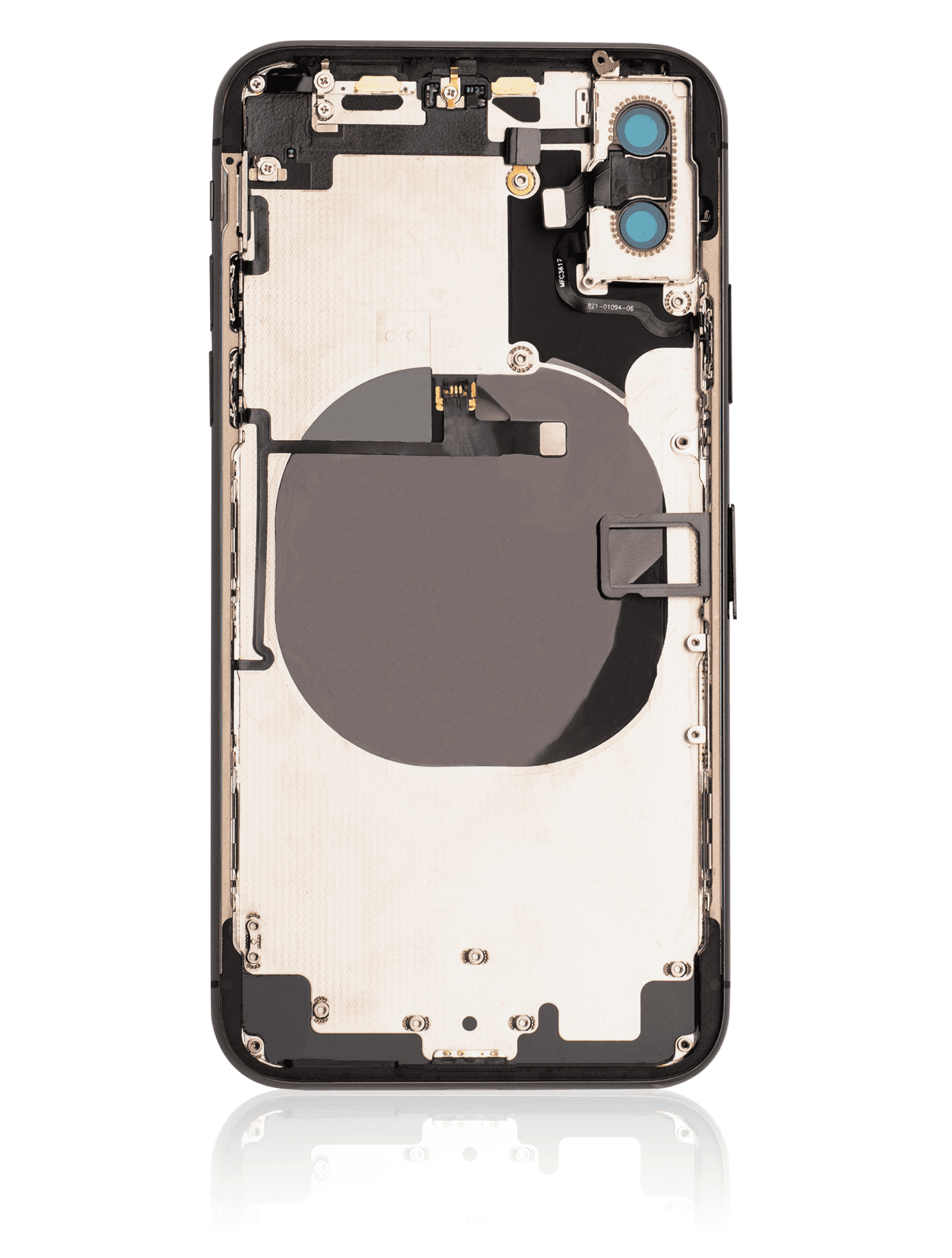 Back Housing W/ Small Components Pre-Installed Compatible For iPhone X (Used OEM Pull: Grade A) (Space Gray)