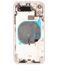 Back Housing W/ Small Components Pre-Installed Compatible For iPhone 11 (Used OEM Pull: Grade C) (White)