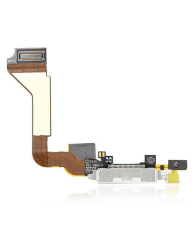 Charging Port Cable Compatible For iPhone 4 (GSM) (White)