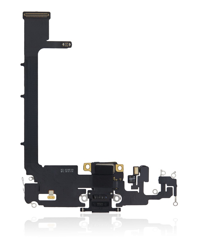 Charging Port Flex Cable With Board Compatible For iPhone 11 Pro Max (Used OEM Pull) (Space Gray)