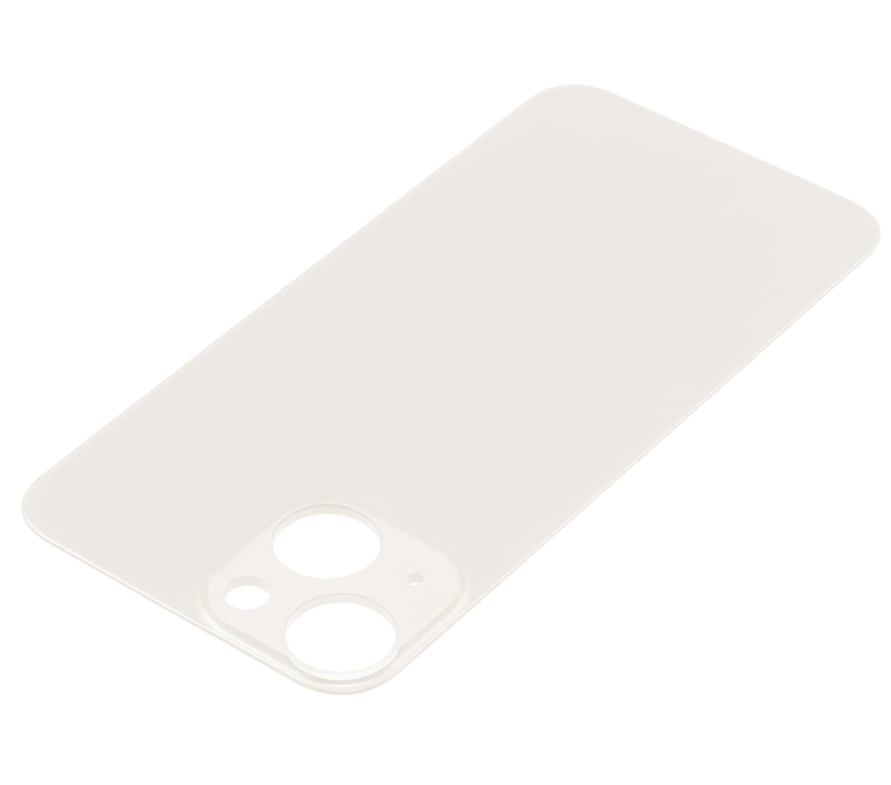 Back Glass With 3M Adhesive Compatible For iPhone 13 Mini (No Logo / Large Camera Hole) (Starlight)